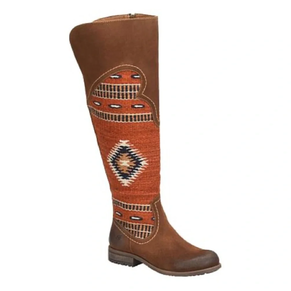 Borne NWOT Lucero Over The Knee Western Bohemian Blanket Boots Sz 9